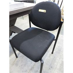 Black upholstered reception chair