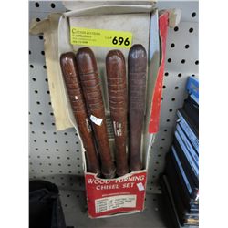 Wood turning chisel set