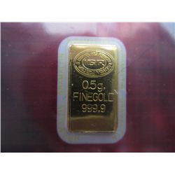 .999 solid gold Turkish mint bar