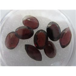 Assorted misc. cut red garnets