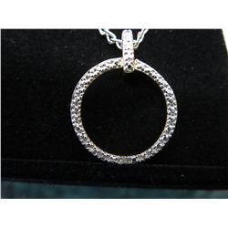 Sterling silver diamond Eternity pendant & necklace