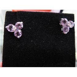 Brand new amethyst & diamond earrings