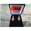 Image 2 : Brand new ruby & diamond drop earrings in silver
