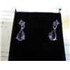 Image 1 : Amethyst & diamond earrings.