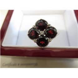 Garnet & diamond cocktail ring