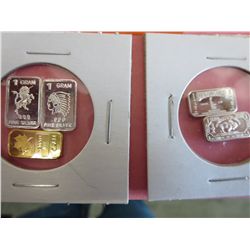 .999 silver assorted one gram bars
