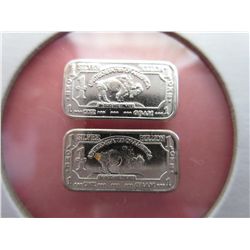 5x .999 silver American buffalo bars