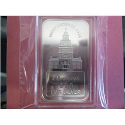 .999 silver Independence Hall art bar