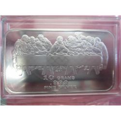 .999 silver "Last Supper" art bar