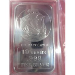 .999 silver "Mayflower" art bar