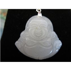 .925 silver white jade Buddha pendant