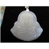 Image 1 : .925 silver white jade Buddha pendant