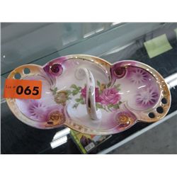 Hand painted vintage luster dish