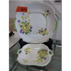 2 Royal Albert cake plates