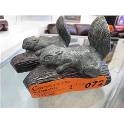 Pair of Bronze squirrels