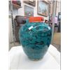 Image 1 : Vintage, hand painted, glazed vase.