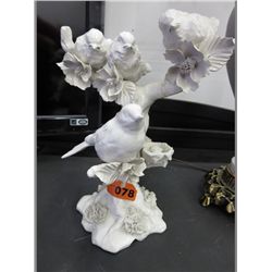 Italian made porcelain bird statue