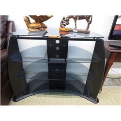 Smoked glass entertainment center