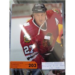 Autographed hockey photo "Jeremy Roenick"