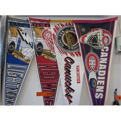 Four NHL pennants-1990's