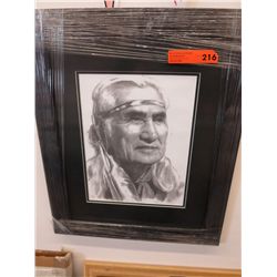 Silk Screen - Chief Dan George by Laurence Andrew