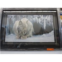 "Dozing Lynx" by Robert Bateman - Framed print