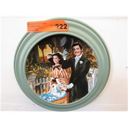 "Gone with Wind" Collector's plate, framed