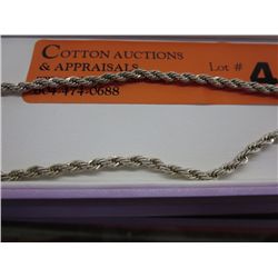 Estate sterling silver Rope necklace