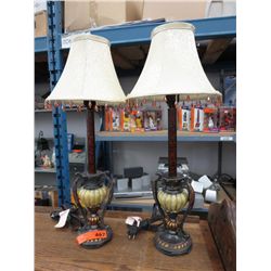 Pair of accent lamps 22" tall, 4" dia at base