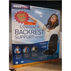 Obusforme lowback back rest support system