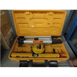 Tripod transit and level, in case
