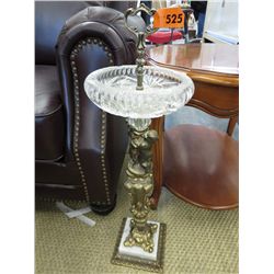 Vintage pinwheel crystal standing ashtray