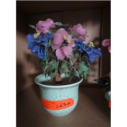 Carved Jadeite floral arrangements