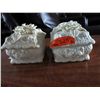 Image 1 : 2 Lidded clay boxes - 5" x 5" x 5"