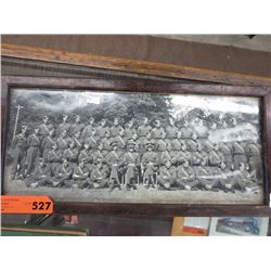 Vintage framed photo of military personnel