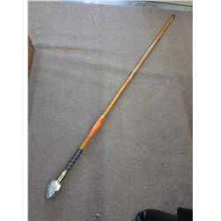 Bamboo folk art staff with silver plated handle