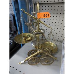 Selection of brushed metal & brass decorations