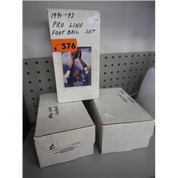 3 boxes of football cards