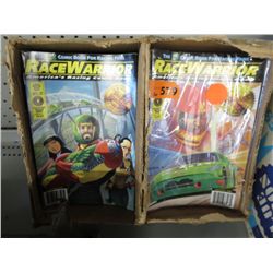 2 boxes of Race Warrior comic books