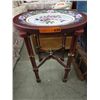 Image 1 : Accent table with hand painted oval inset