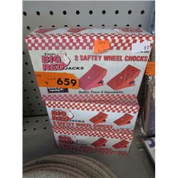 3  boxes of small wheel chocks