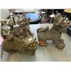 Image 1 : 3 Clay Foo dogs, 5" x 8"