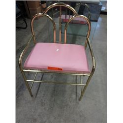 Brass stool, 20" x 14" x 30"