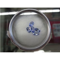 5 Natural Tanzanite, approx. 1 ctw, gem quality