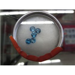 5 London Blue Topaz - gem quality, faceted