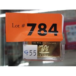 .999 fine - Year of the Dragon art bar, gold clad