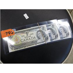 3 Canadian 1973 series $1 bills