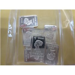 10x .999 silver Queen Elizabeth bars