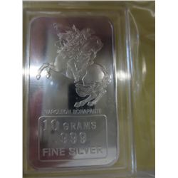 .999 solid silver "Napoleon Bonaparte" art bar.