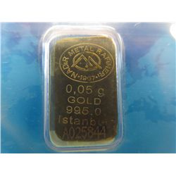 4x .999 solid Gold certified tamperproof bars